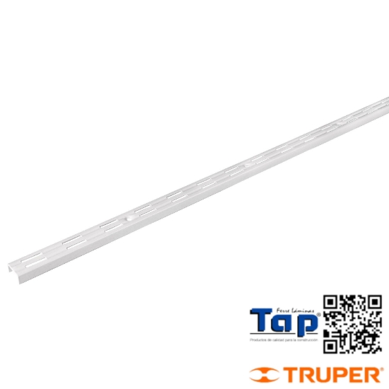 Imagen de CREMALLERA DOBLE BLANCA P MENSULAS PLANAS 1.5M FIERO