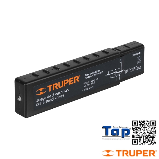 Imagen de CUCHILLAS HSS P CANTEADORA CANT-6X2 TRUPER CAJA C 3
