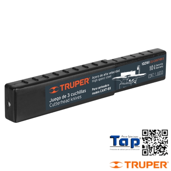 Imagen de CUCHILLAS P CANTEADORA CANT-8X TRUPER CAJA C 3