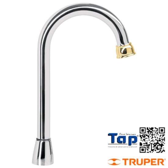 Imagen de CUELLO P MEZCLADORA LAVABO T BAR,CROMO/ORO AQUA