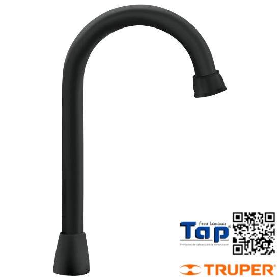 Imagen de CUELLO P MEZCLADORA LAVABO,TIPO BAR,NEGRO MATE AQUA