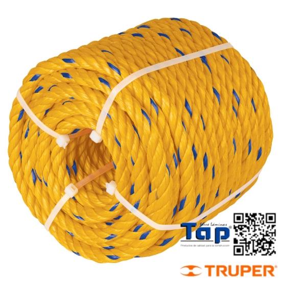 Imagen de CUERDA TORCIDA POLIPROP AMARILLA  8 MM,XKILO