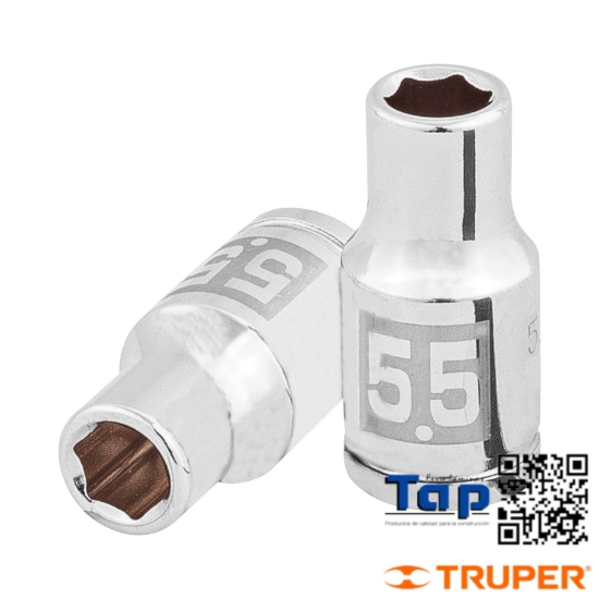 Imagen de DADO  5.5 MM  6 PTA CUA 006 1/4" TRUPER