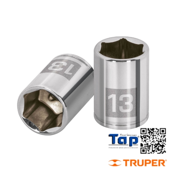 Imagen de DADO  7 MM  6 PTA CUA 006 1/4" TRUPER