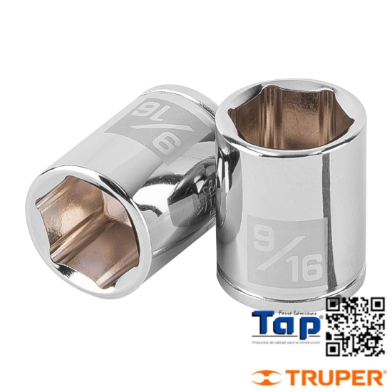 Imagen de DADO 011 7/16"  6 PTA CUA 006 1/4" TRUPER