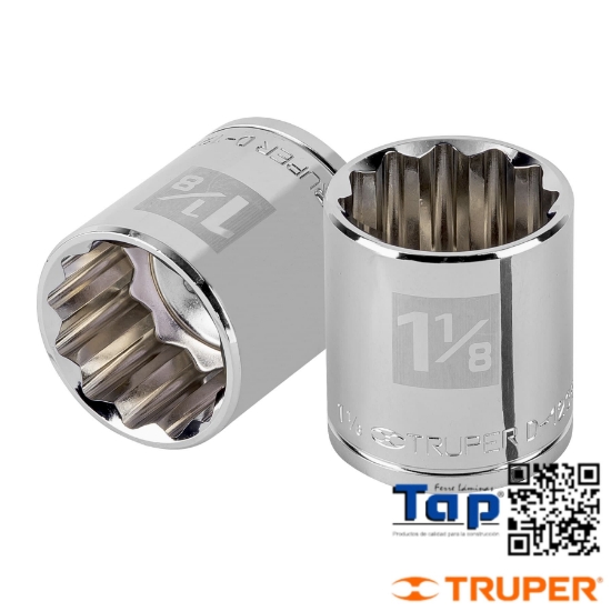 Imagen de DADO 011 7/16" 12 PTA CUA 013 1/2" TRUPER