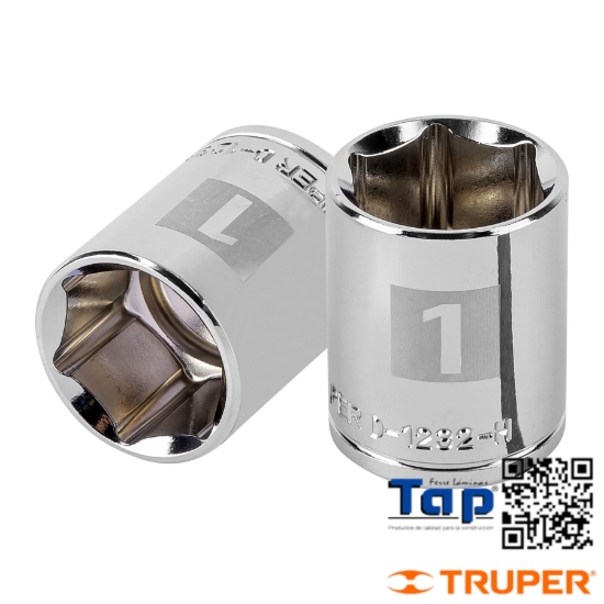 Imagen de DADO 015 5/8"  6 PTA CUA 013 1/2" TRUPER