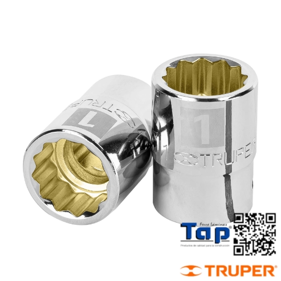 Imagen de DADO 031 1-1/4" 12 PTA CUA 019 3/4" TRUPER