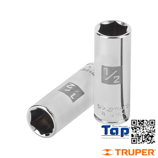 Imagen de DADO LARGO 006 1/4"  6 PTA CUA 006 1/4" TRUPER