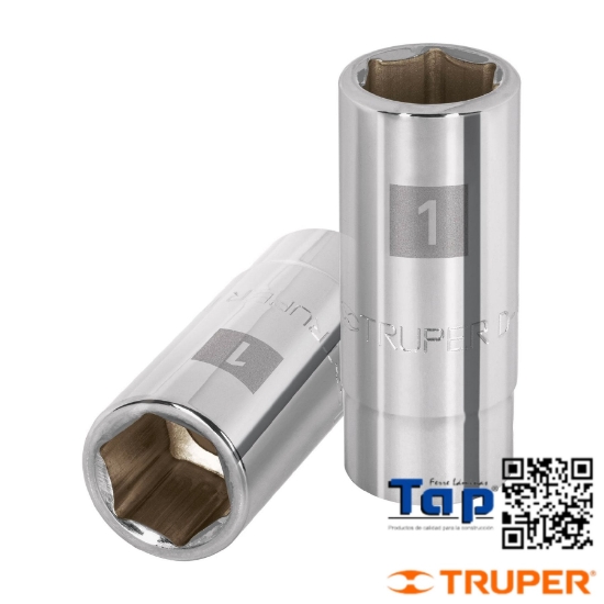 Imagen de DADO LARGO 022 7/8"  6 PTA CUA 019 3/4" TRUPER