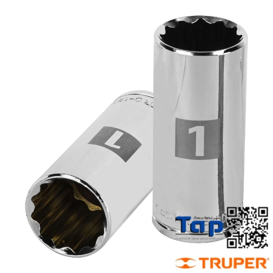 Imagen de DADO LARGO 022 7/8" 12 PTA CUA 013 1/2" TRUPER