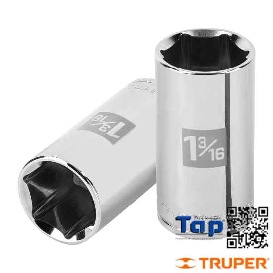 Imagen de DADO LARGO 029 1-3/16"  6 PTA CUA 013 1/2" TRUPER