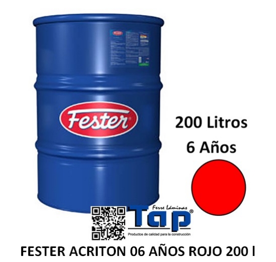 Imagen de FESTER ACRITON 06 AÑOS ROJO 200 l