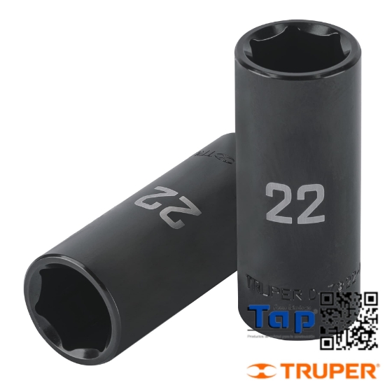Imagen de DADO LARGO IMPACTO 22 MM  6 PTA CUA 013 1/2" TRUPER