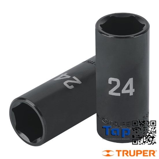 Imagen de DADO LARGO IMPACTO 24 MM  6 PTA CUA 013 1/2" TRUPER