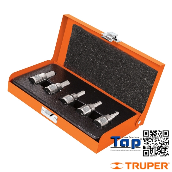 Imagen de DADOS CUA 009 3/8" PTA HEX STD ESTUC METALICO JGO 5