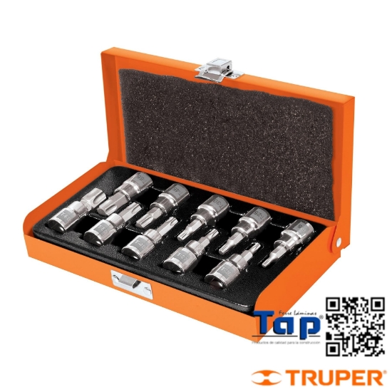 Imagen de DADOS CUA 009 3/8" PTA TORX ESTUC METALICO JGO 10