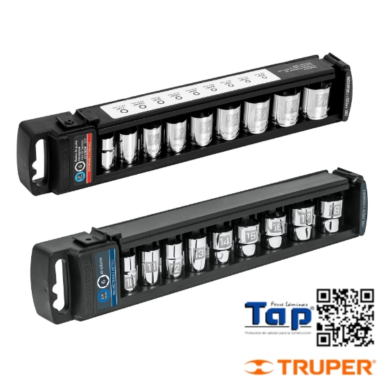 Imagen de DADOS CUA 009 3/8" STD TRUPER JGO 9