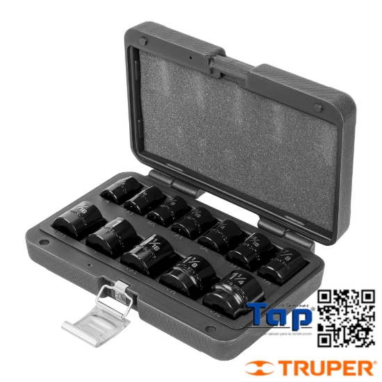 Imagen de DADOS CUA 013 1/2" IMPACTO  6 PTA STD JGO 12