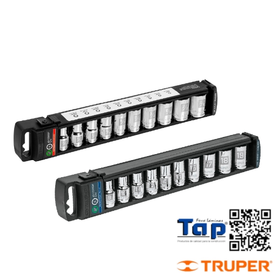 Imagen de DADOS CUA 013 1/2" MM TRUPER JGO 10