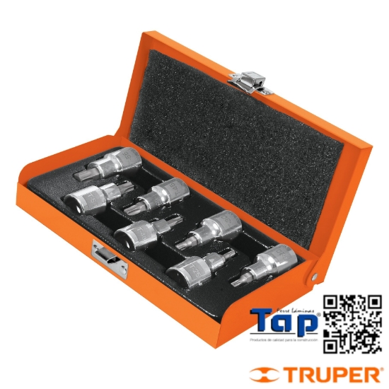 Imagen de DADOS CUA 013 1/2" PTA TORX ESTUC METALICO JGO 7