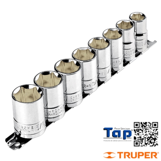 Imagen de DADOS CUA 013 1/2" STD PRETUL JGO 8