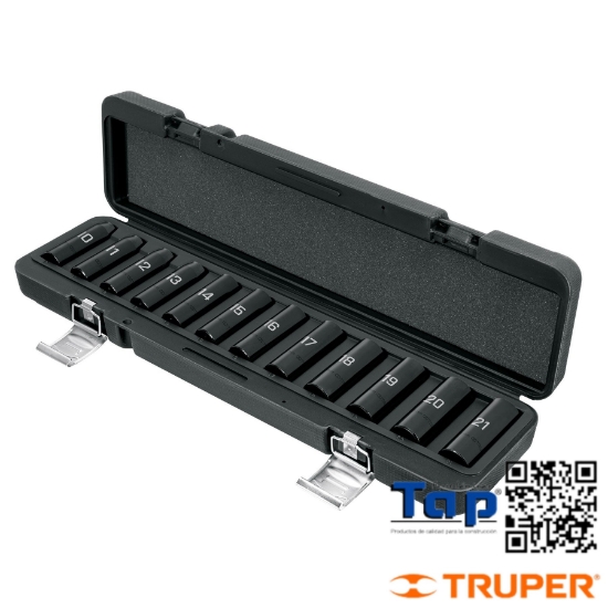 Imagen de DADOS LARGOS 013 1/2" IMPACTO PTCN  PCO 6P MM JGO 12