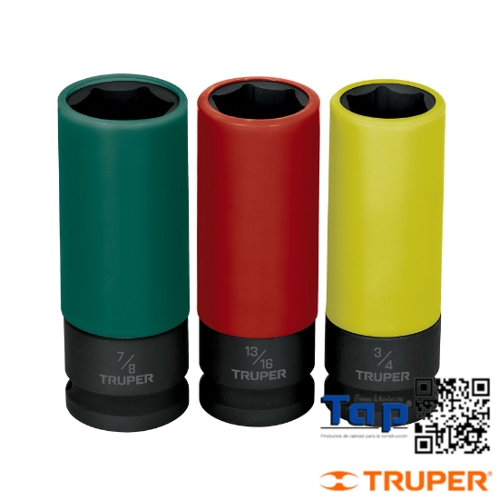Imagen de DADOS LARGOS 013 1/2" IMPACTO PTCN  PCO 6P STD JGO  3