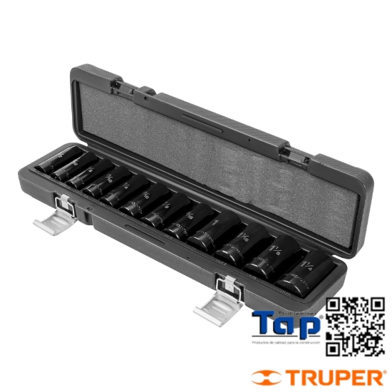 Imagen de DADOS LARGOS CUA 013 1/2" IMPACTO  6 PTA STD JGO 12