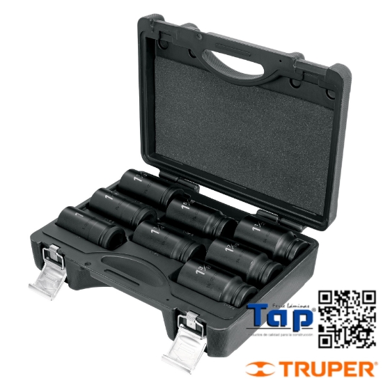 Imagen de DADOS LARGOS CUA 019 3/4" IMPACTO  6 PTA STD JGO 8
