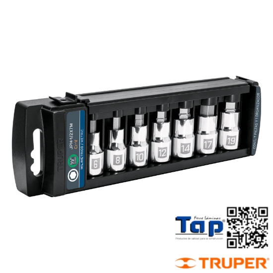 Imagen de DADOS CUA 013 1/2" PTA HEX MM TRUPER JGO 7