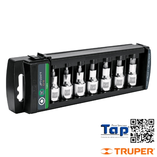 Imagen de DADOS CUA 013 1/2" PTA TORX TRUPER JGO 7