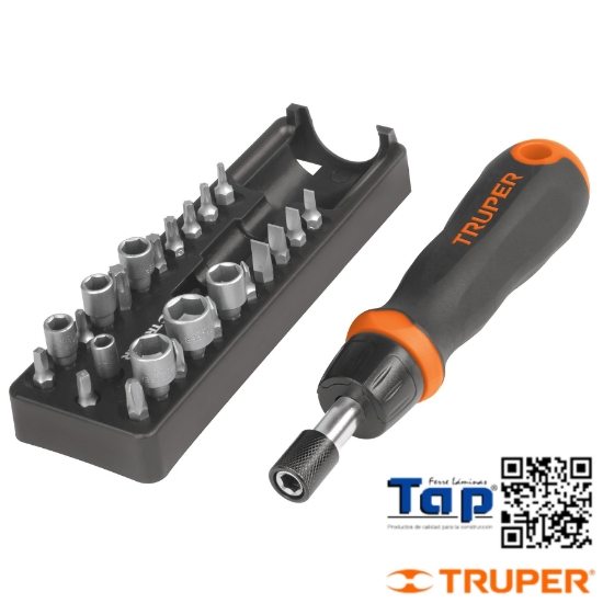 Imagen de DESARMADOR T MATRACA C 17 PTA Y 7 DADOS TRUPER