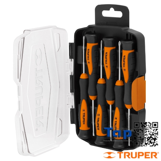 Imagen de DESARMADORES LARGOS PRECISION TRUPER JGO 6