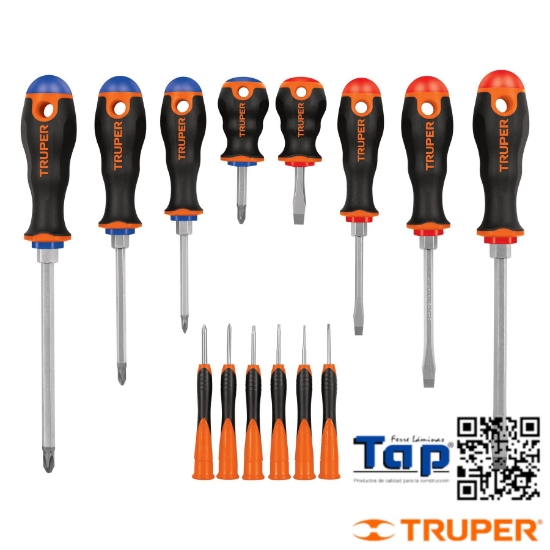 Imagen de DESARMADORES MANGO COMFORTGRIP Y 6 JOYERO JGO 8