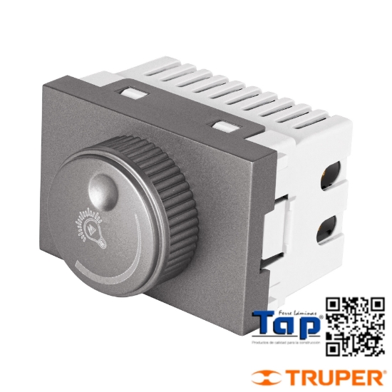 Imagen de DIMMER GIRATORIO 1.5 MOD  LINEA LISBOA ACERO INOX