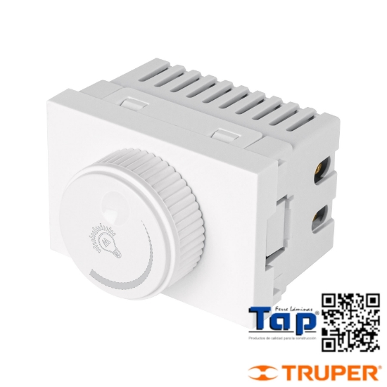 Imagen de DIMMER GIRATORIO 1.5 MOD  LINEA LISBOA BLANCO