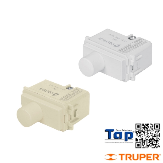 Imagen de DIMMER GIRATORIO LINEA ITALIANA MARFIL VOLTECK