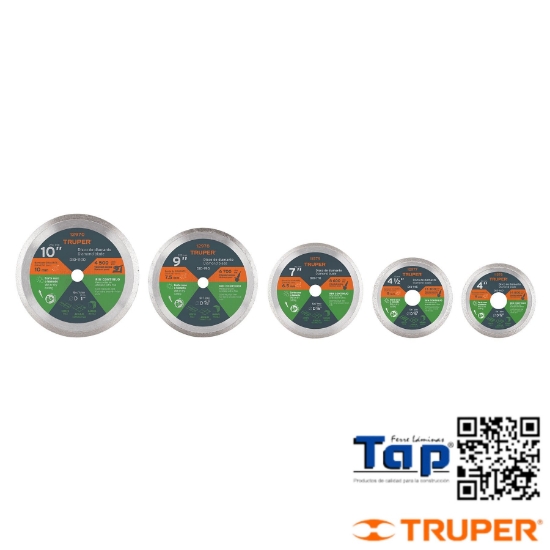 Imagen de DISCO DIAMANTE 113 4-1/2"X1.6 MM RIN CONTINUO TRUPER