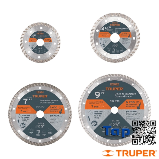 Imagen de DISCO DIAMANTE 113 4-1/2"X2.2 MM RIN TURBO TRUPER