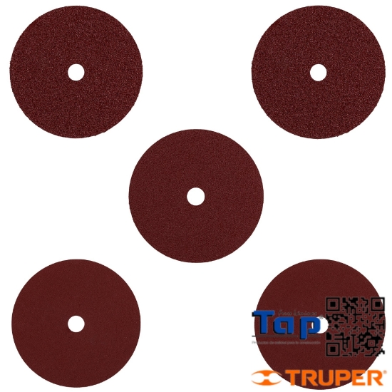 Imagen de DISCO LIJA 175 7" C RESP. FIBRA GRANO  36 TRUPER