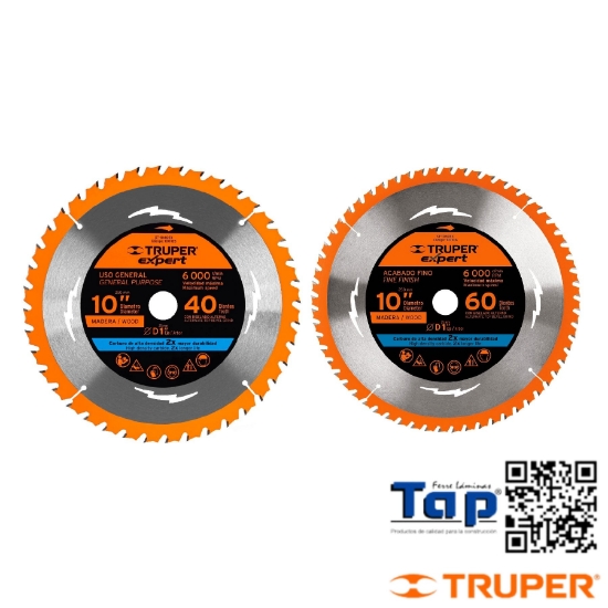 Imagen de DISCO SIERRA 250 10" P MAD 40 DIENTES CENTRO 025 1" EXPERT