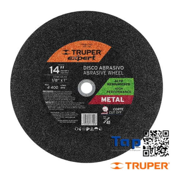 Imagen de DISCO T 41 350 14"X3 MM P CORTE METAL EXPERT