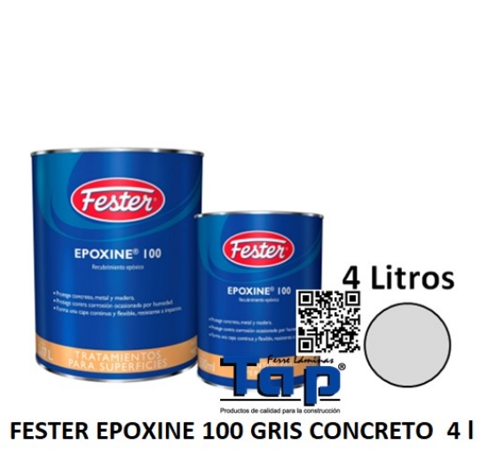 Imagen de FESTER EPOXINE 100 GRIS CONCRETO  4 l
