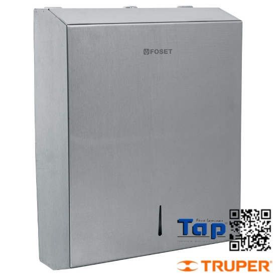 Imagen de DISPENSADOR DE ACERO INOX P TOALLAS DE PAPEL FOSET