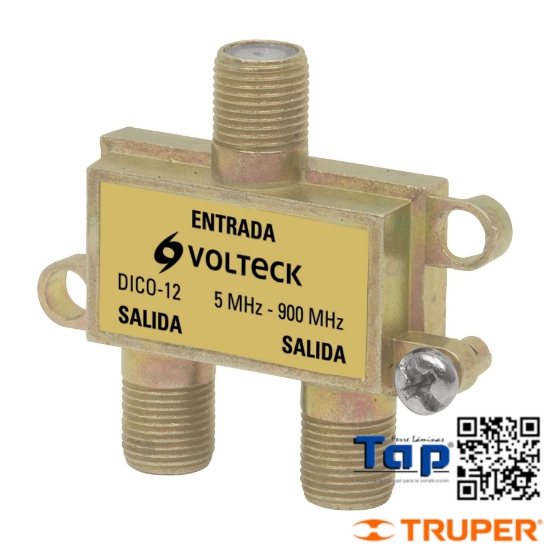 Imagen de DIVISOR COAXIAL 1 ENTRADA Y 2 SALIDAS VOLTECK