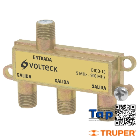 Imagen de DIVISOR COAXIAL 1 ENTRADA Y 3 SALIDAS VOLTECK