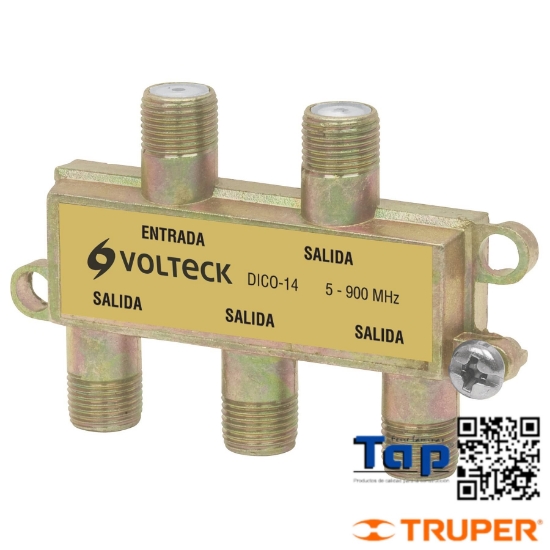 Imagen de DIVISOR COAXIAL 1 ENTRADA Y 4 SALIDAS VOLTECK