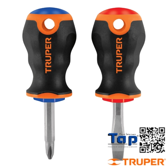 Imagen de DESARMADORES 006 1/4"X038 1-1/2" MANGO COMFORTGRIP TRUPE DUO