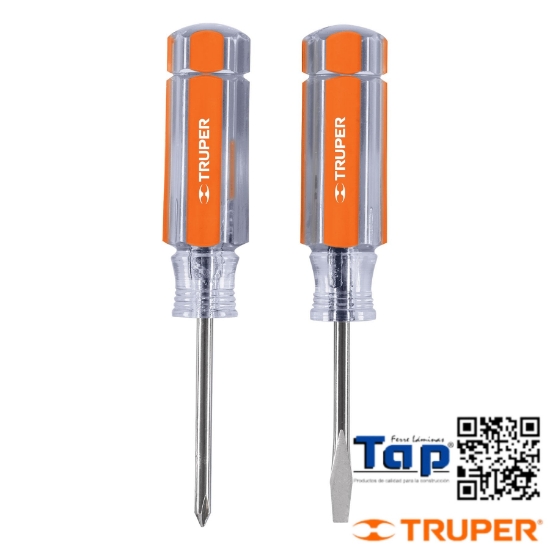 Imagen de DESARMADORES MANGO ACETAT MINI TRUPER DUO